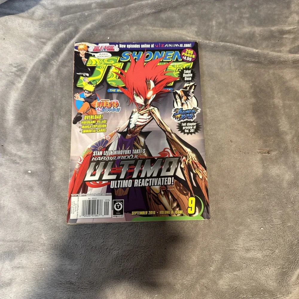 2010 September Vol 8 Issue 9 Shonen Jump Magazine Sealed W/ Card